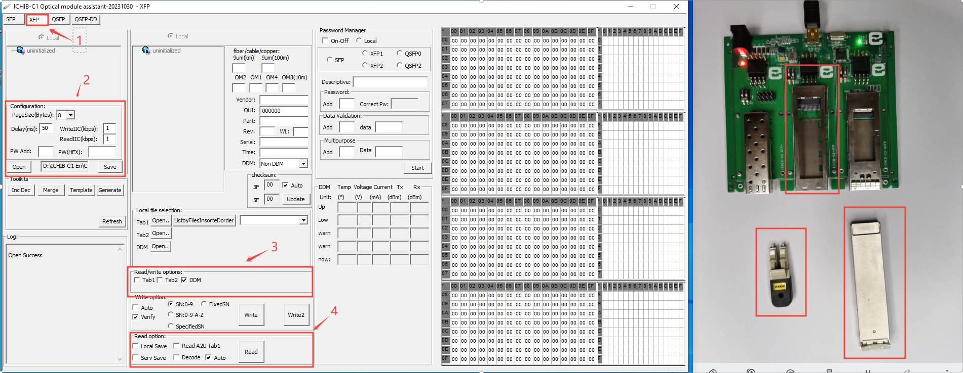 XFP optical module Read Digital Diagnostic Monitoring(DDM/DOM)
