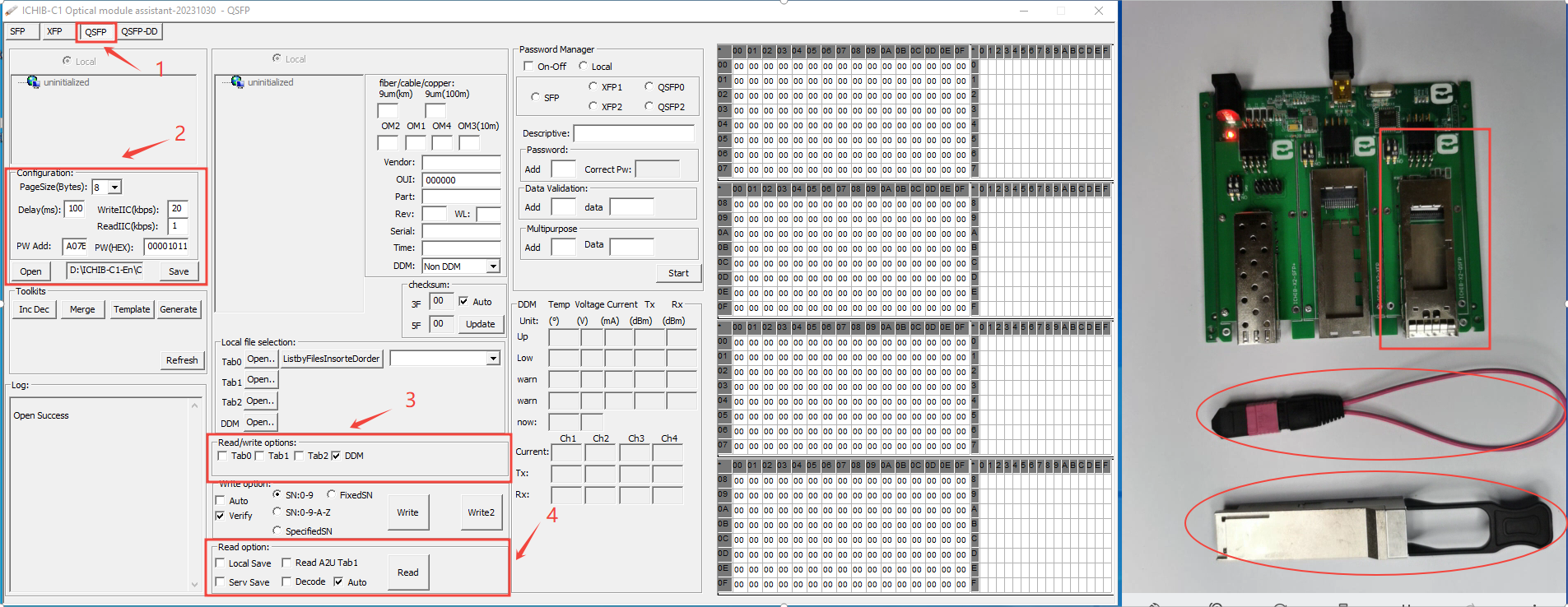 QSFP optical module Read Digital Diagnostic Monitoring(DDM/DOM)