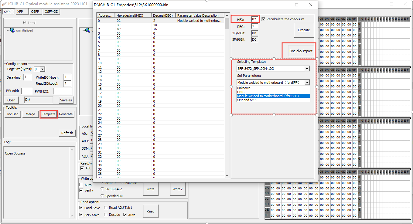 Firmware Template - Toolkits[Creating Optical Module Firmware File Template]